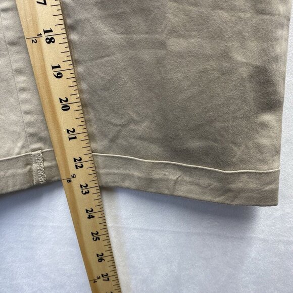 Old Navy Maternity Cuffed Ankle Pants Women Size 2 Khaki Stretch With Pockets - Picture 9 of 16